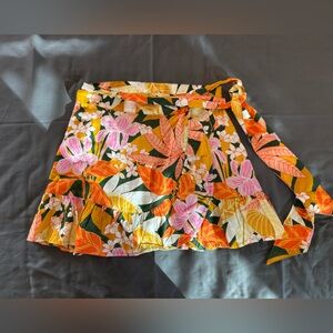 Aerie Tropical Print Skirt with Tie